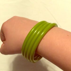 Lime green bangles